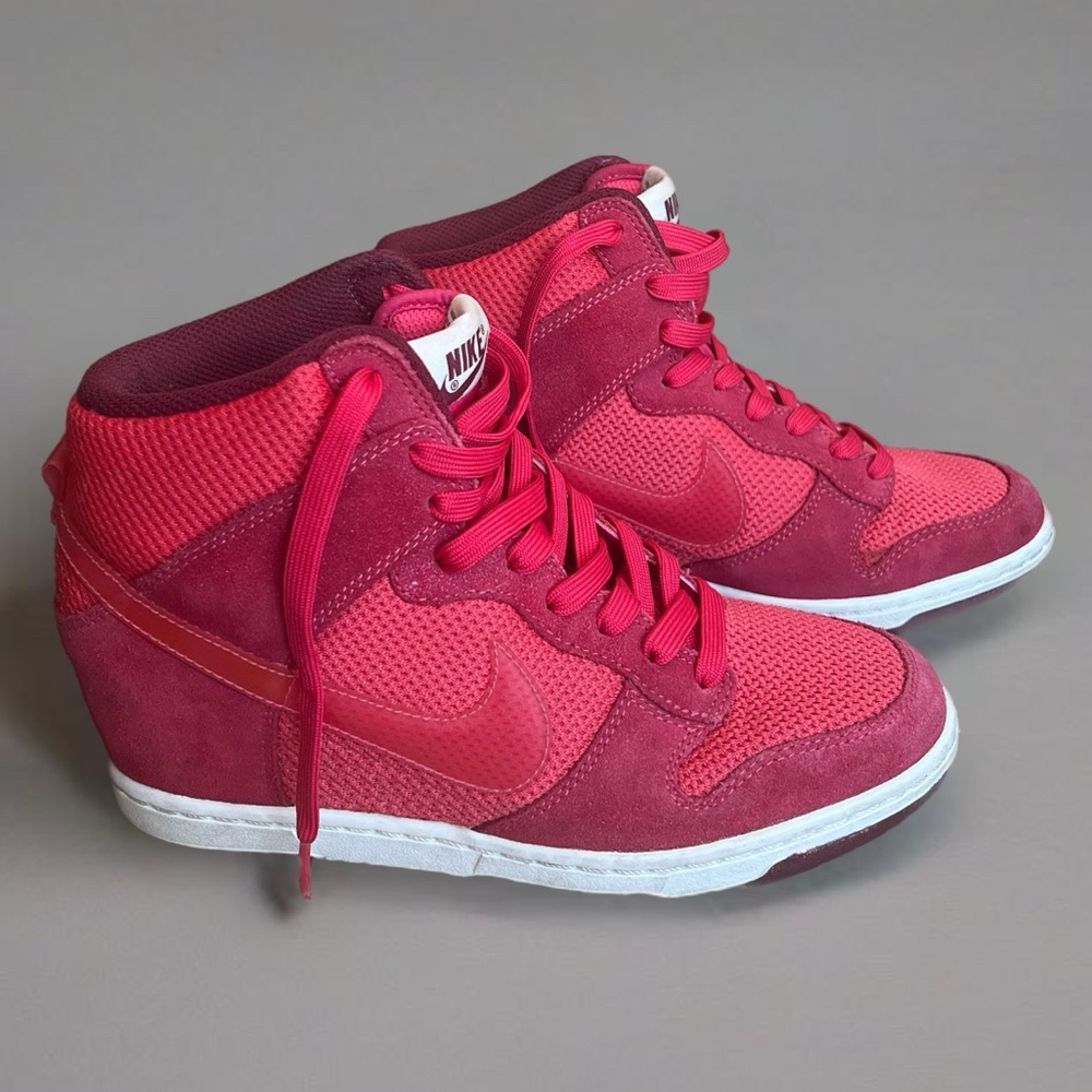 Nike Dunk Sky Hi Red Sneakers